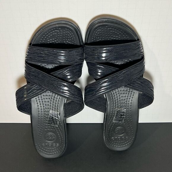 Womens CROCS Molalla Animal Print Slide Sandals / Size 10 - Picture 5 of 8